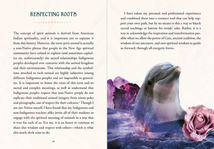 Interior pages of the Guidance from Gaia Oracle 176-page full-color guidebook by Shannon Kaiser