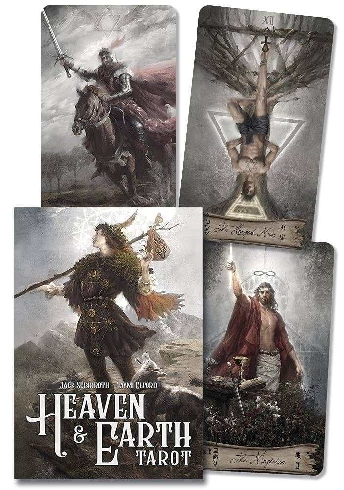 Heaven & Earth Tarot Kit box with cards displayed by Jack Sephiroth – Lo Scarabeo