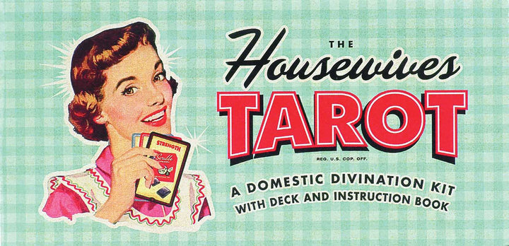 The Housewives Tarot by Paul Kepple — retro 1950s recipe box packaging, front cover
