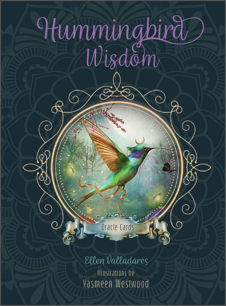 Hummingbird Wisdom Oracle Cards - 44 card deck with guidebook featuring hummingbird imagery