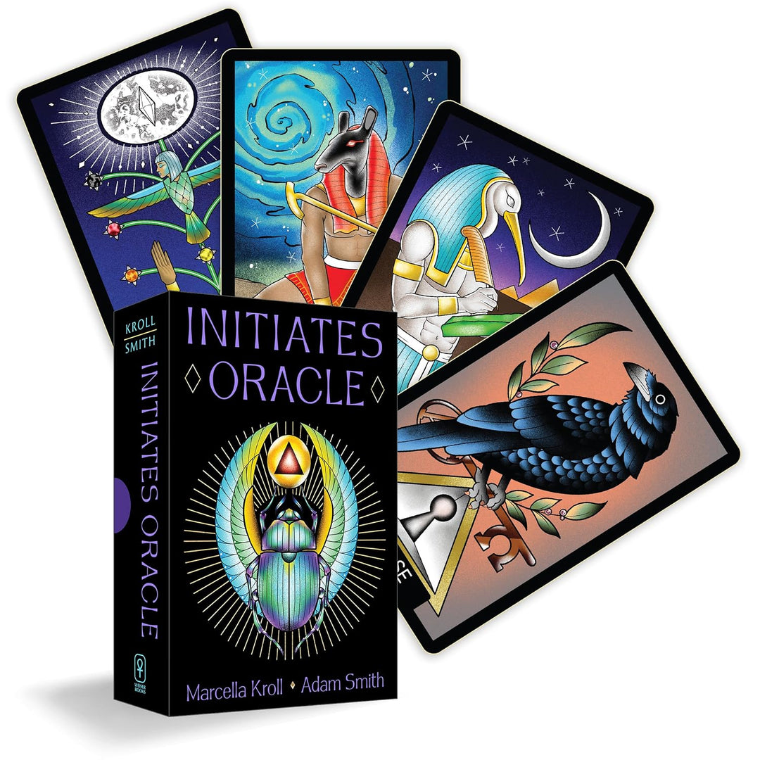 Initiates Oracle deck box with 40 full-color oracle cards and 128-page guidebook