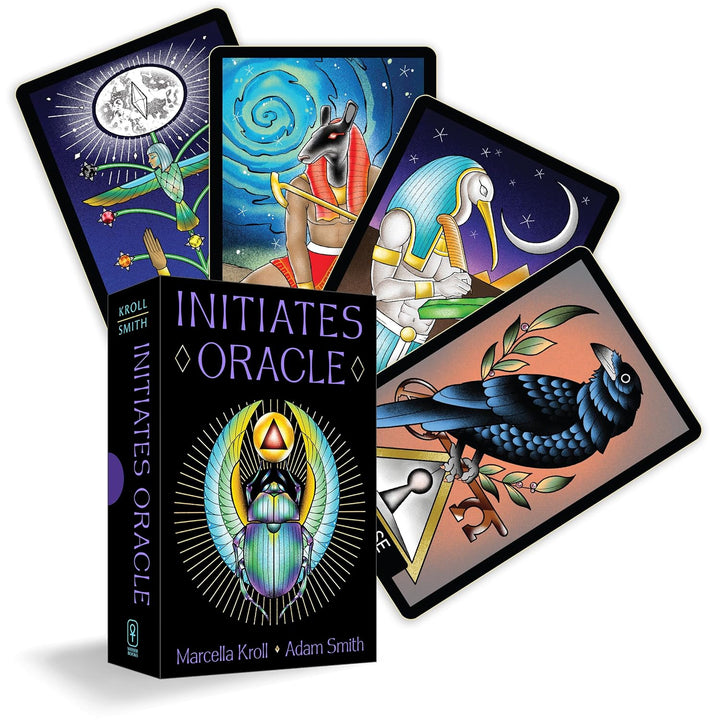 Initiates Oracle deck box with 40 full-color oracle cards and 128-page guidebook