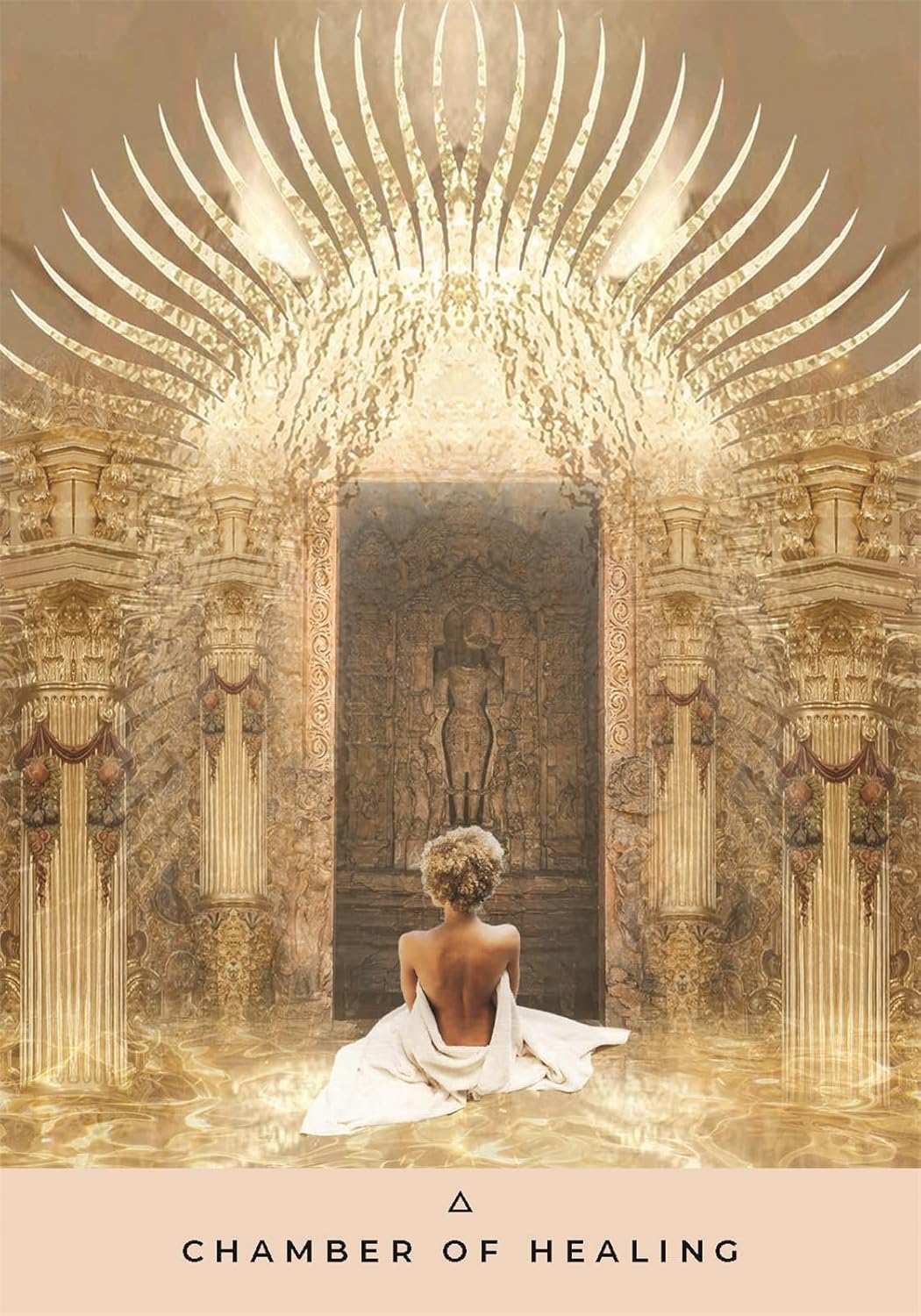 Chamber of Healing card from The Inner Temple Oracle deck by Rebecca Campbell, artwork by intuitive spiritual artist Katie-Louise