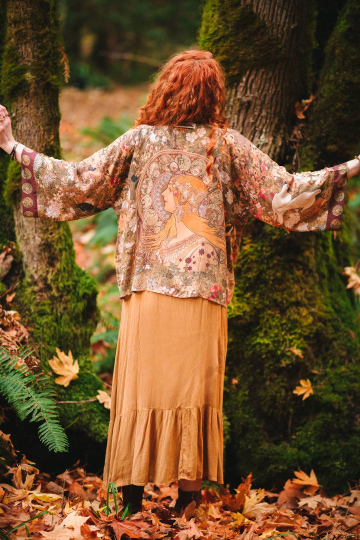 Market of Stars Dream Weaver kimono styled as bohemian celestial layering piece