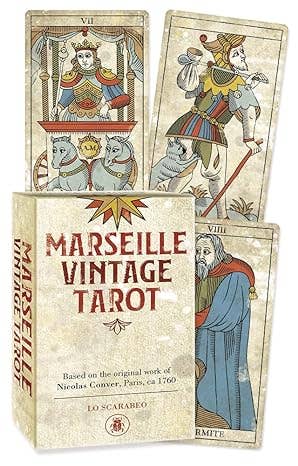 Marseille Vintage Tarot cards displaying Major Arcana with authentic 1760 vintage artwork