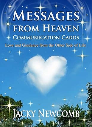 Messages from Heaven Communication Cards box cover – 44-card oracle deck by Jacky Newcomb