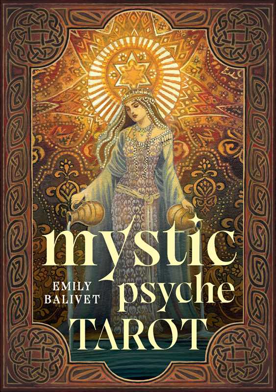 Mystic Psyche Tarot deck box by Emily Balivet - 78 card psychedelic tarot with Art Nouveau art