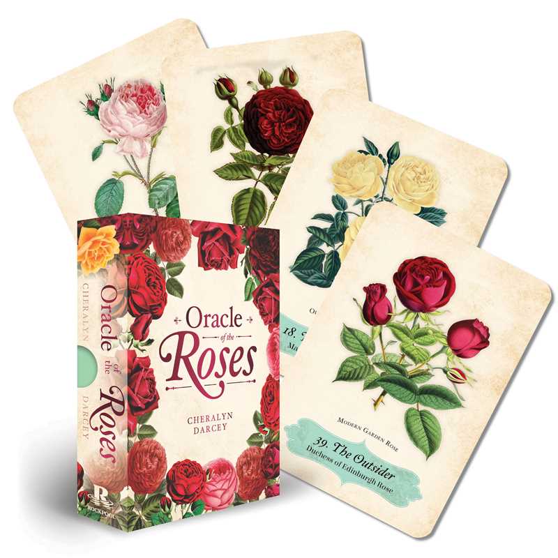 Oracle of The Roses by Cheralyn Darcey - 44 vintage botanical rose cards with journal-style guidebook