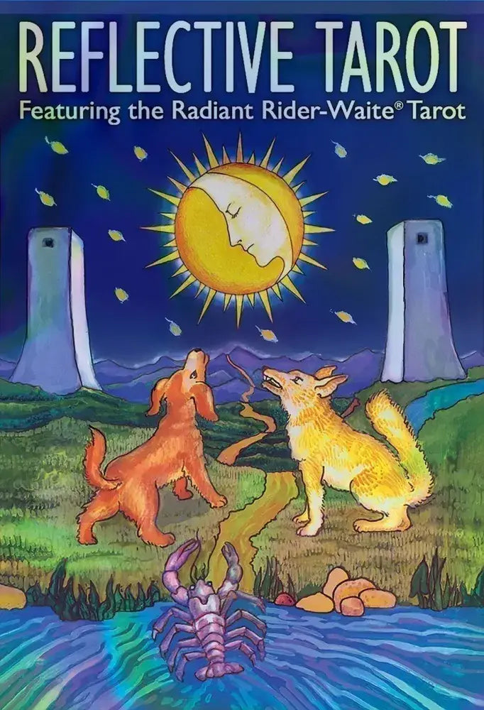 Reflective holographic tarot deck box featuring Radiant Rider-Waite imagery, pocket size 2.75 x 4 inches by U.S. Games Systems