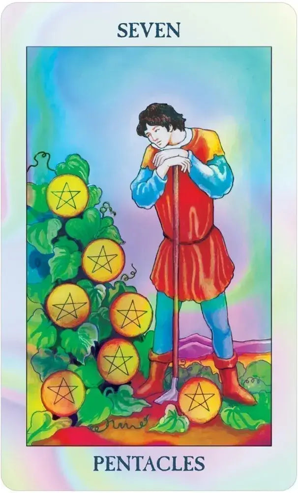 Minor Arcana cards from holographic Reflective Tarot featuring luminescent Radiant Rider-Waite imagery