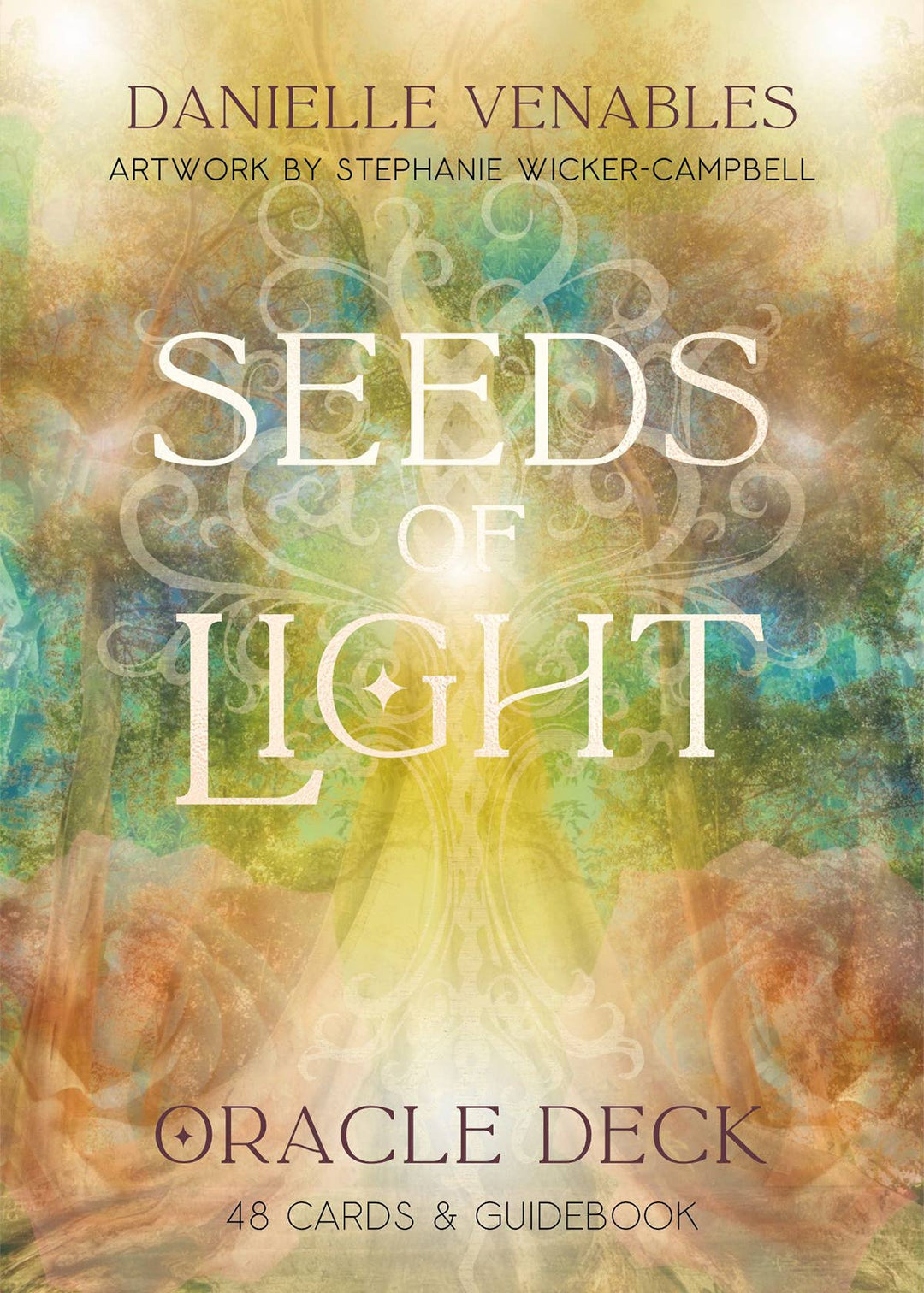 Seeds of Light Oracle Deck box with 48 full-color oracle cards and 140-page guidebook