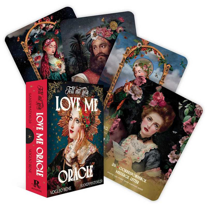 Tell Me You Love Me Oracle Deck by SandyTatoo and Voglio Bene - 44 card divination set with box