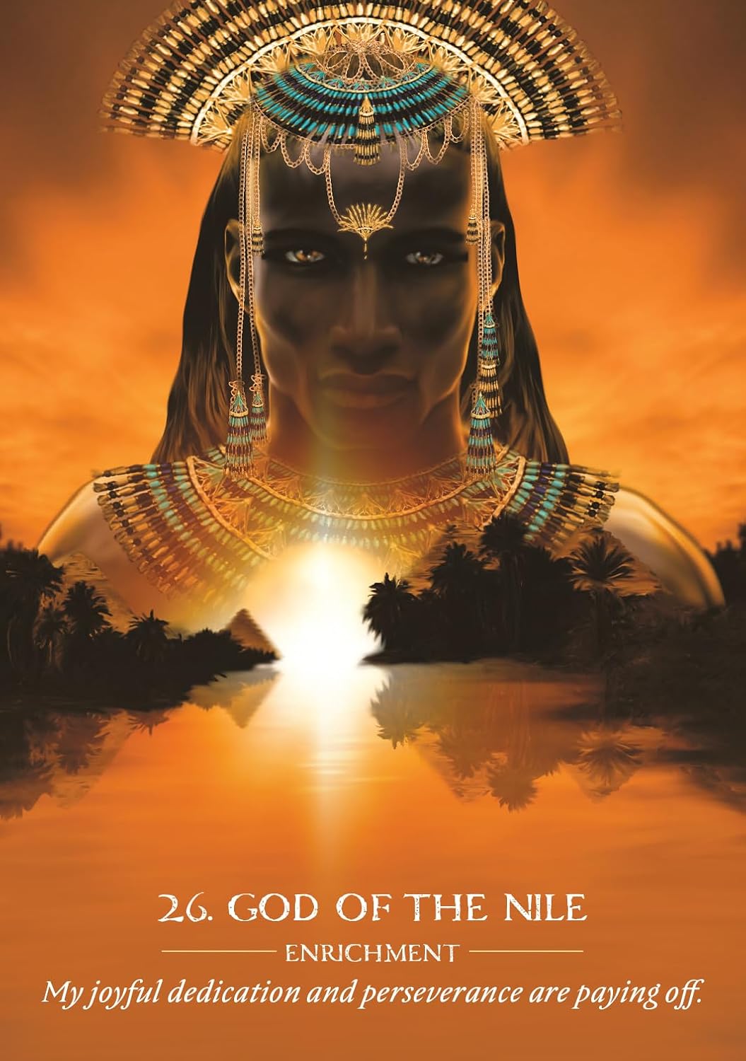 God of the Nile card from Water Temple Oracle showing sacred Egyptian Nile River