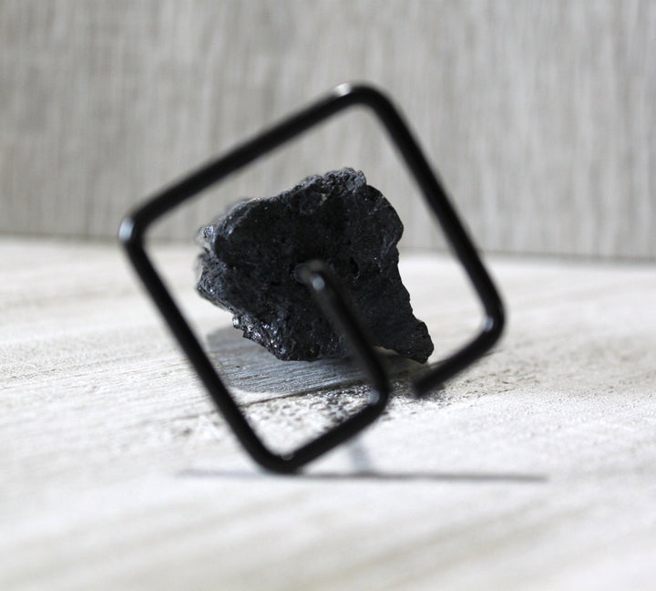 Reiki Charged Black Tourmaline on Display Stand - Protection from Negative Energy