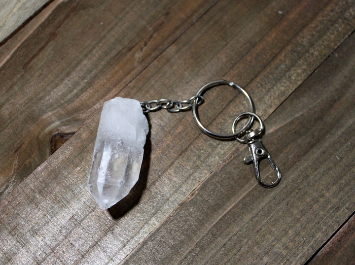 Reiki Charged Clear Quartz Point Keychain